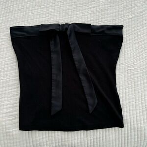 UO urban outfitters kimchi blue Beverly bow strapless top in black